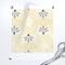 Retro Floral Yellow Swirls Blue Gray Deco Flowers Custom Removable Wallpaper by Spoonflower Peel & Stick Wallpaper 2FT Wide